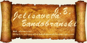 Jelisaveta Bandobranski vizit kartica